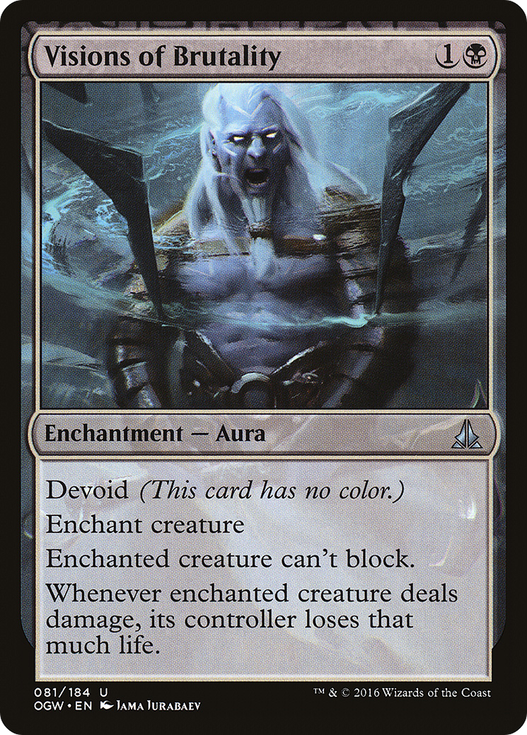 Visions of Brutality (OGW-081) [Oath of the Gatewatch] Foil MTG Single Wizards of the Coast