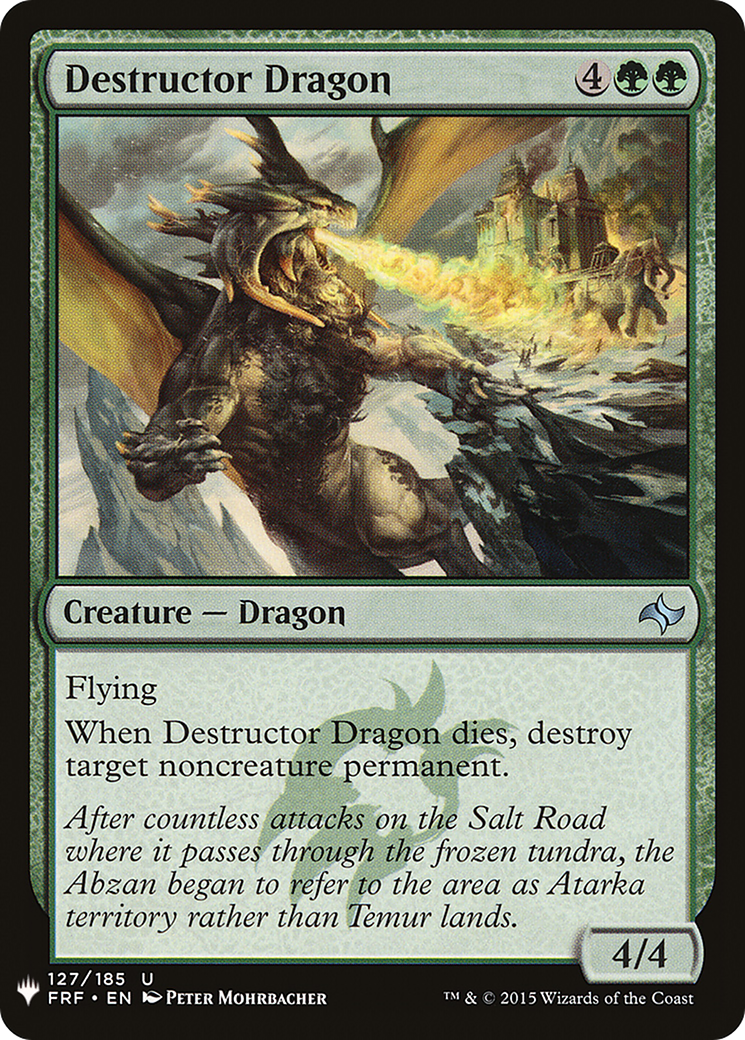 Destructor Dragon (LIST-FRF-127) [Mystery Booster] The List MTG Single Wizards of the Coast