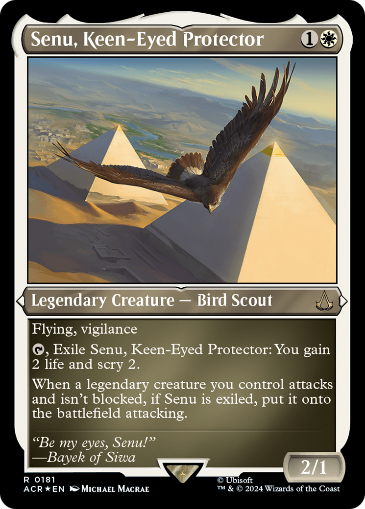 Senu, Keen-Eyed Protector (ACR-181) [Assassin's Creed] Etched Foil MTG Single Wizards of the Coast