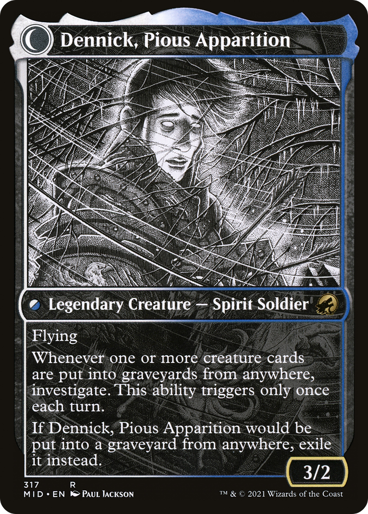 Dennick, Pious Apprentice (MID-317) [Innistrad: Midnight Hunt] (Showcase) Foil MTG Single Wizards of the Coast