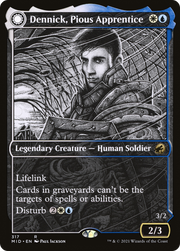 Dennick, Pious Apprentice (MID-317) [Innistrad: Midnight Hunt] (Showcase) Foil MTG Single Wizards of the Coast
