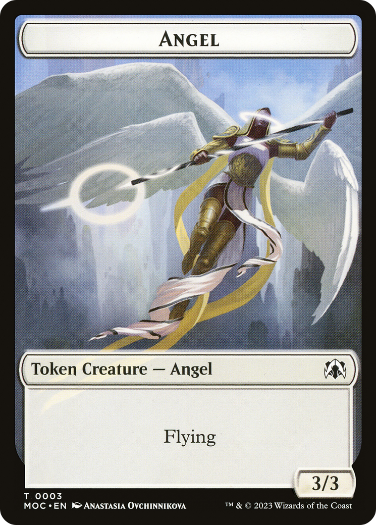 Angel (TMOC-003) [Tokens] March of the Machine Commander Tokens MTG Single Wizards of the Coast