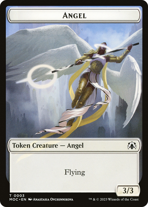 Angel (TMOC-003) [Tokens] March of the Machine Commander Tokens MTG Single Wizards of the Coast
