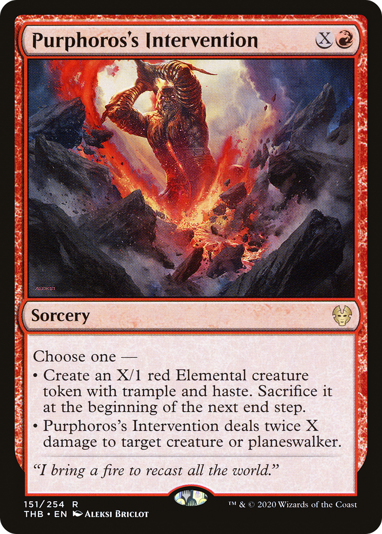 Purphoros's Intervention (THB-151) [Theros Beyond Death] MTG Single Wizards of the Coast