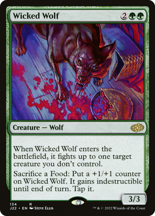 Wicked Wolf (J22-134) [Jumpstart 2022] MTG Single Wizards of the Coast
