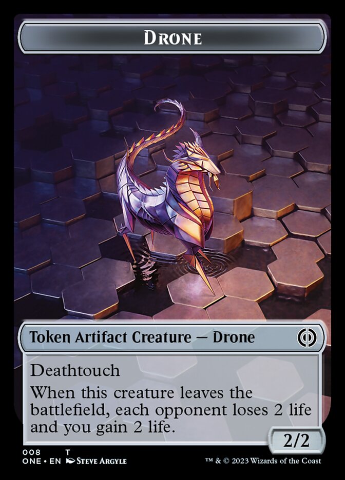 Drone Token [Tokens] Phyrexia: All Will Be One Tokens MTG Single Magic: The Gathering