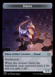 Phyrexian Mite (011) // Drone Double-Sided Token [Tokens] Phyrexia: All Will Be One Tokens MTG Single Magic: The Gathering