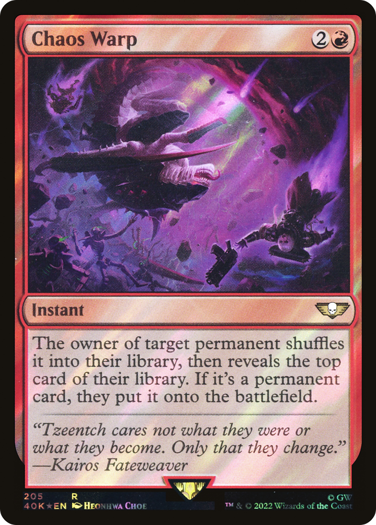 Chaos Warp (40K-205★) [Warhammer 40,000 Commander] Foil MTG Single Wizards of the Coast