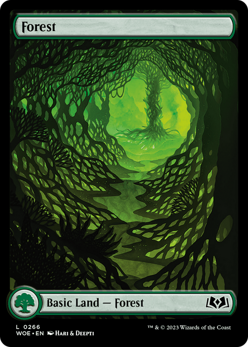 Forest (WOE-266) [Wilds of Eldraine] (Full Art) MTG Single Wizards of the Coast