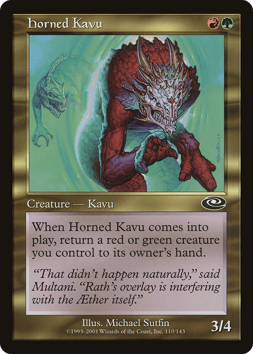Horned Kavu (PLS-110) [Planeshift] Foil MTG Single Wizards of the Coast