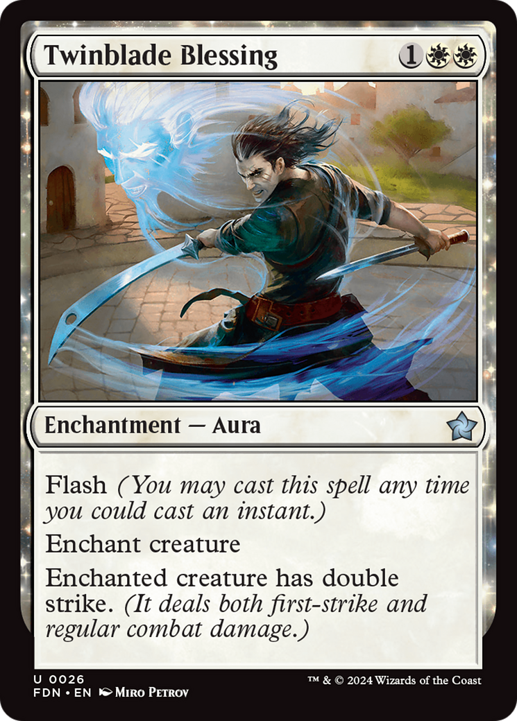 Twinblade Blessing (FDN-026) [Foundations] Foil MTG Single Wizards of the Coast