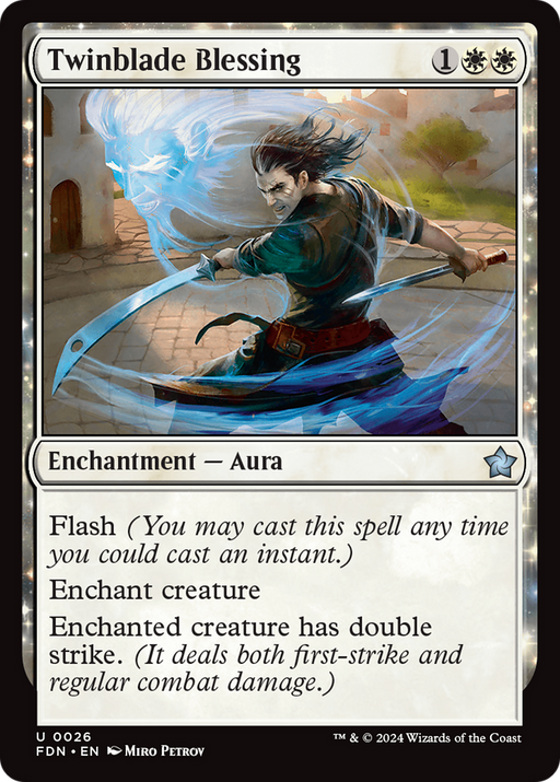 Twinblade Blessing (FDN-026) [Foundations] Foil MTG Single Wizards of the Coast