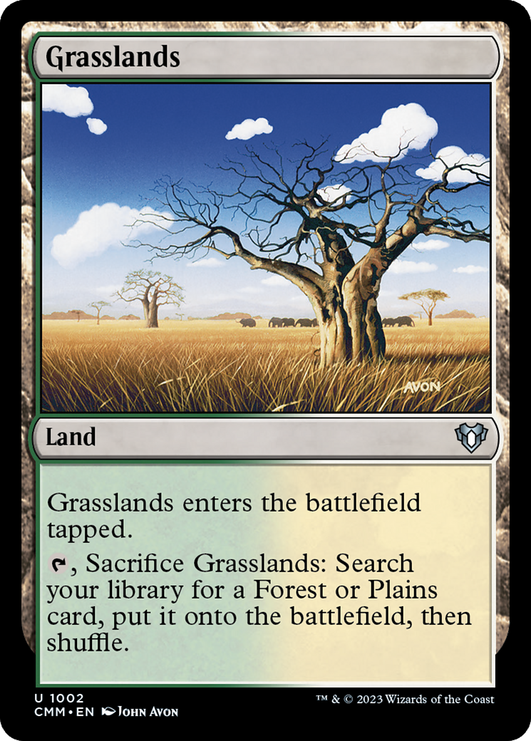 Grasslands (CMM-1002) [Commander Masters] MTG Single Wizards of the Coast