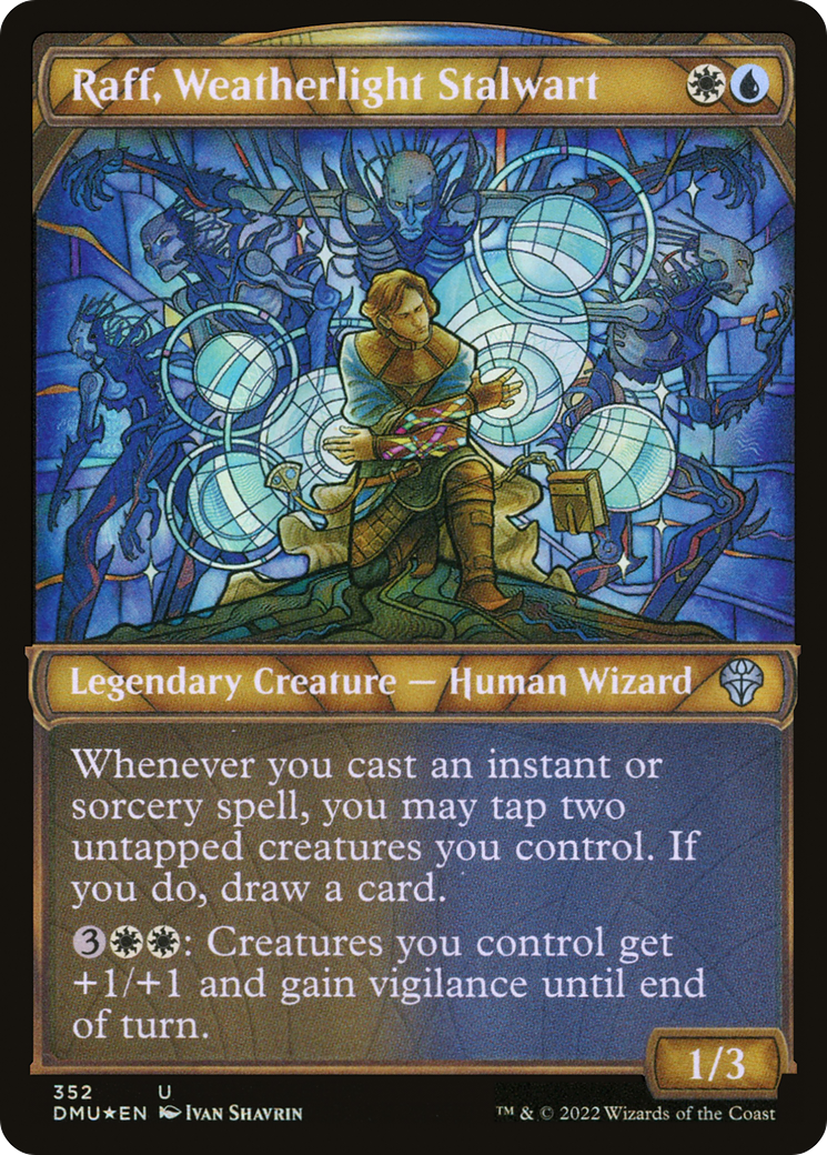 Raff, Weatherlight Stalwart (Textured Foil) (DMU-352) [Dominaria United] (Showcase) Foil MTG Single Wizards of the Coast