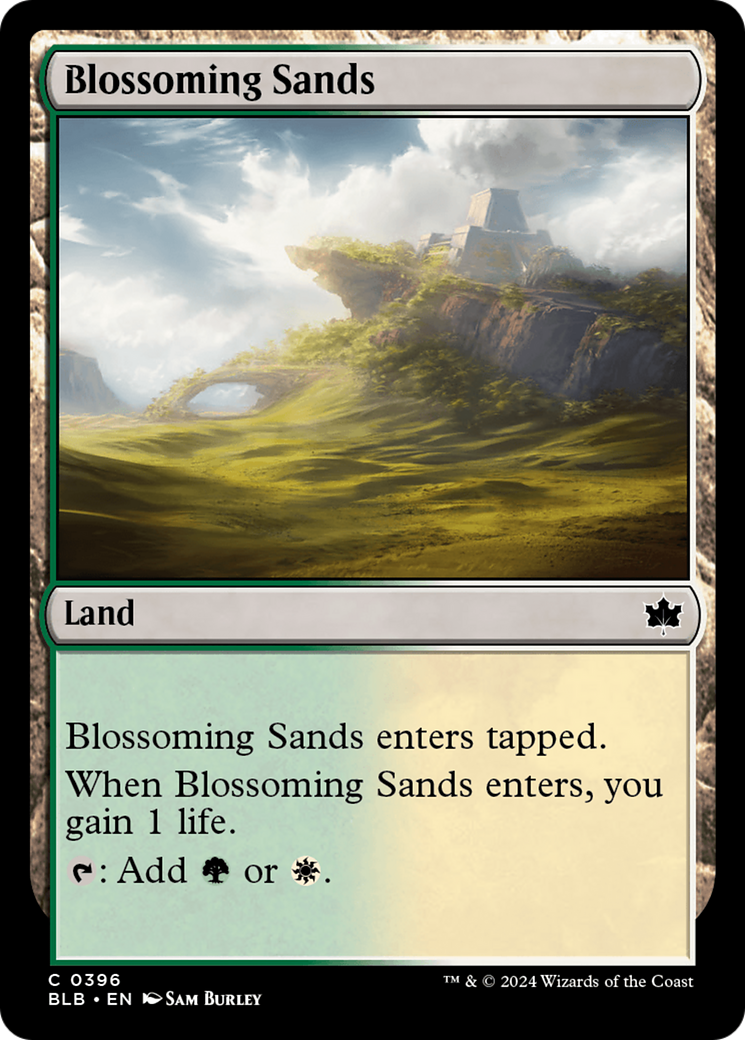 Blossoming Sands (BLB-396) [Bloomburrow] MTG Single Wizards of the Coast