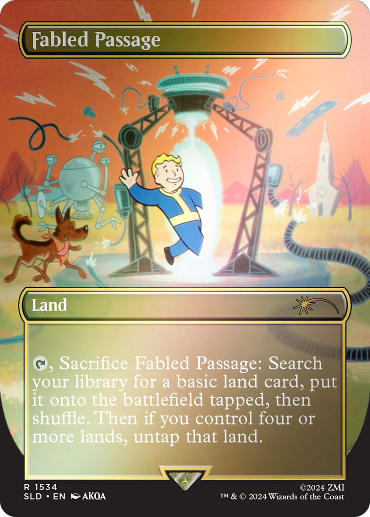 Fabled Passage (1534) (Rainbow Foil) (SLD-1534) [Secret Lair] Drop (Borderless) Foil MTG Single Wizards of the Coast
