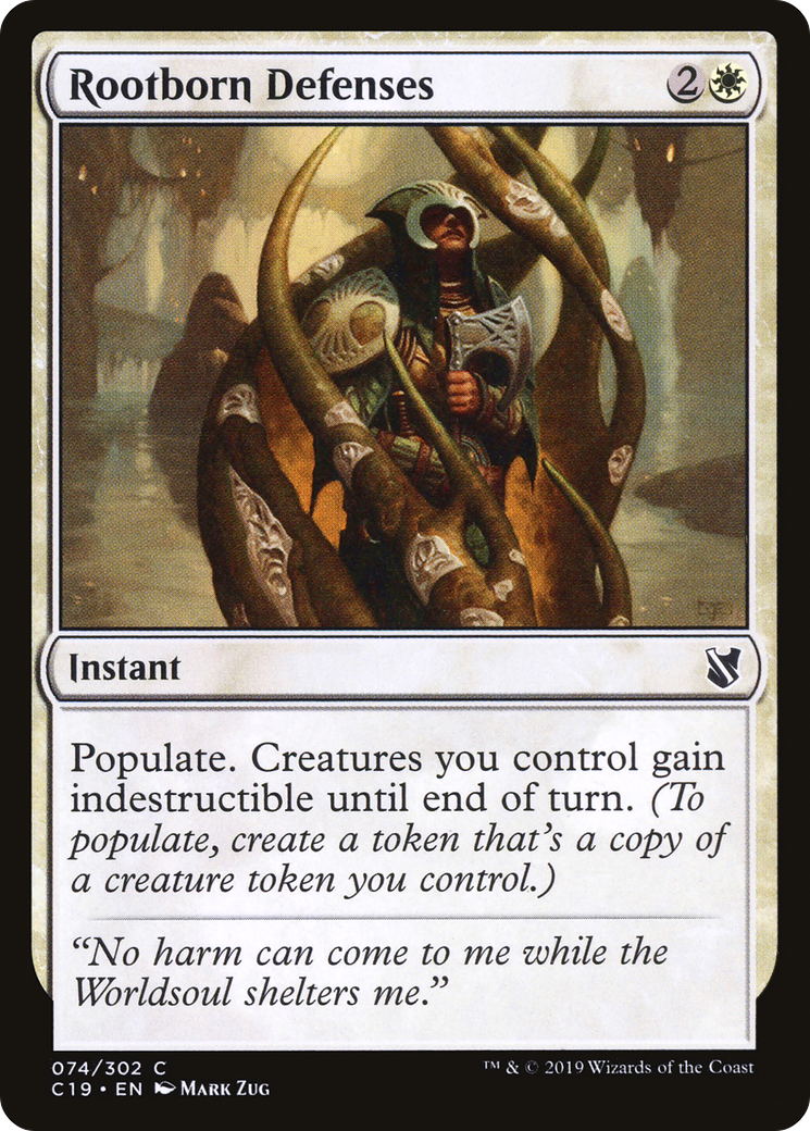 Rootborn Defenses (C19-074) [Commander 2019] MTG Single Wizards of the Coast