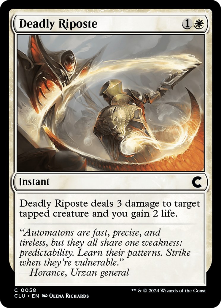 Deadly Riposte (CLU-058) [Ravnica: Clue Edition] MTG Single Wizards of the Coast