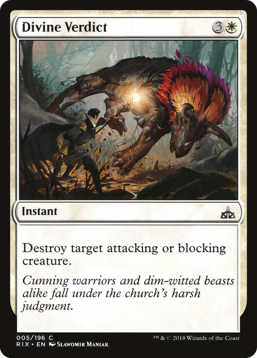 Divine Verdict (RIX-005) [Rivals of Ixalan] MTG Single Wizards of the Coast