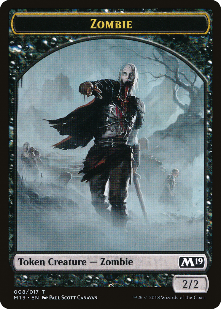 Zombie Token (M19-008) [Tokens] Core Set 2019 Tokens MTG Single Wizards of the Coast