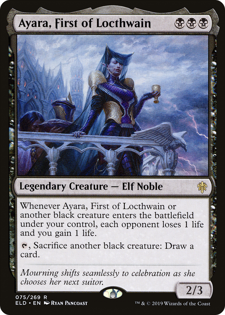Ayara, First of Locthwain (ELD-075) [Throne of Eldraine] MTG Single Wizards of the Coast