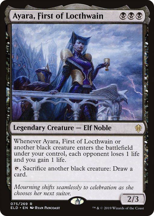 Ayara, First of Locthwain (ELD-075) [Throne of Eldraine] MTG Single Wizards of the Coast