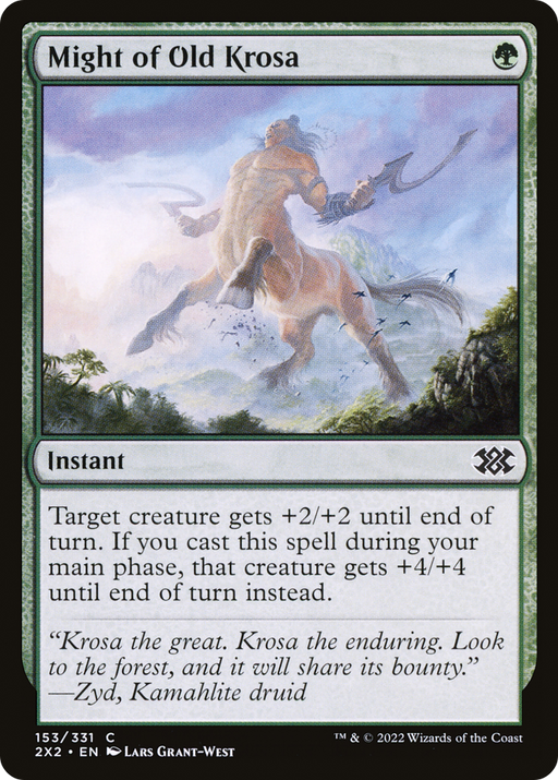 Might of Old Krosa (2X2-153) [Double Masters 2022] Foil MTG Single Wizards of the Coast
