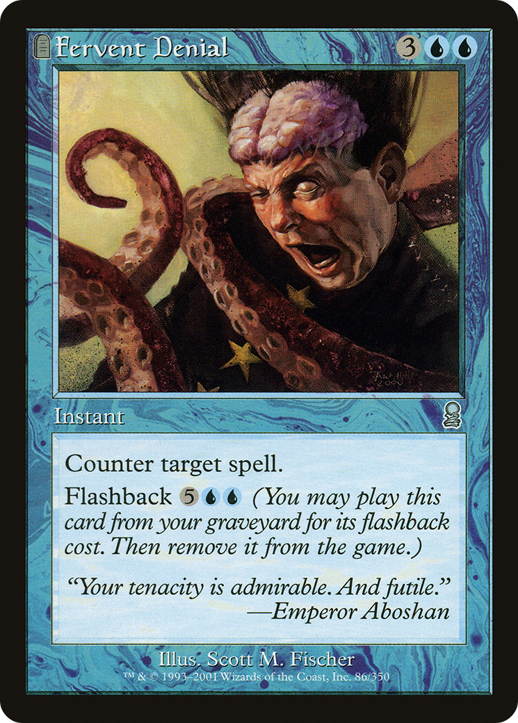 Fervent Denial (ODY-086) [Odyssey] Foil MTG Single Wizards of the Coast