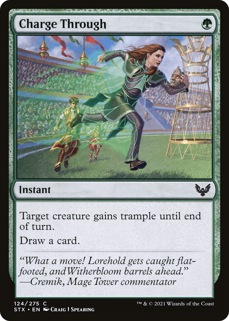 Charge Through (STX-124) [Strixhaven: School of Mages] MTG Single Wizards of the Coast