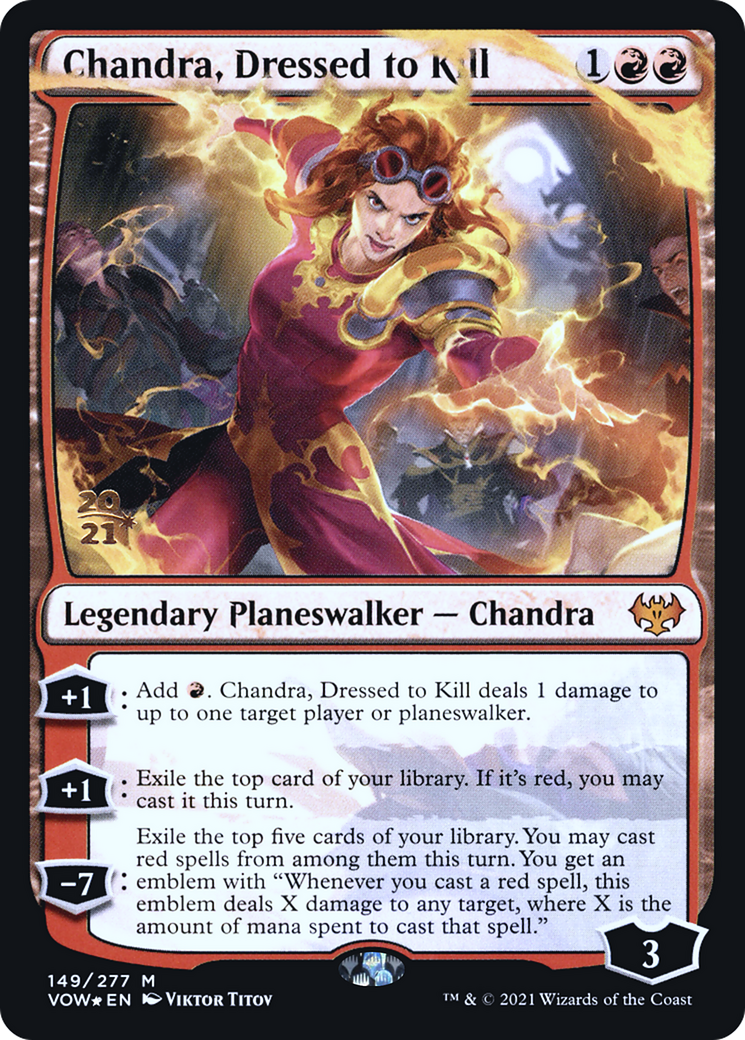 Chandra, Dressed to Kill (PRE-149) [Innistrad: Crimson Vow Promos] Foil MTG Single Wizards of the Coast