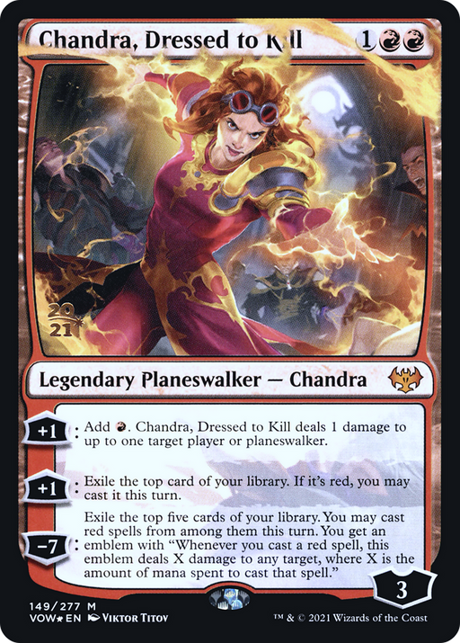 Chandra, Dressed to Kill (PRE-149) [Innistrad: Crimson Vow Promos] Foil MTG Single Wizards of the Coast