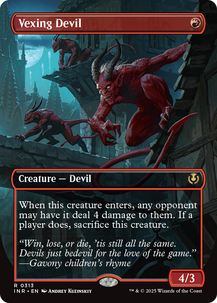 Vexing Devil (INR-313) [Innistrad Remastered] (Borderless) MTG Single Wizards of the Coast