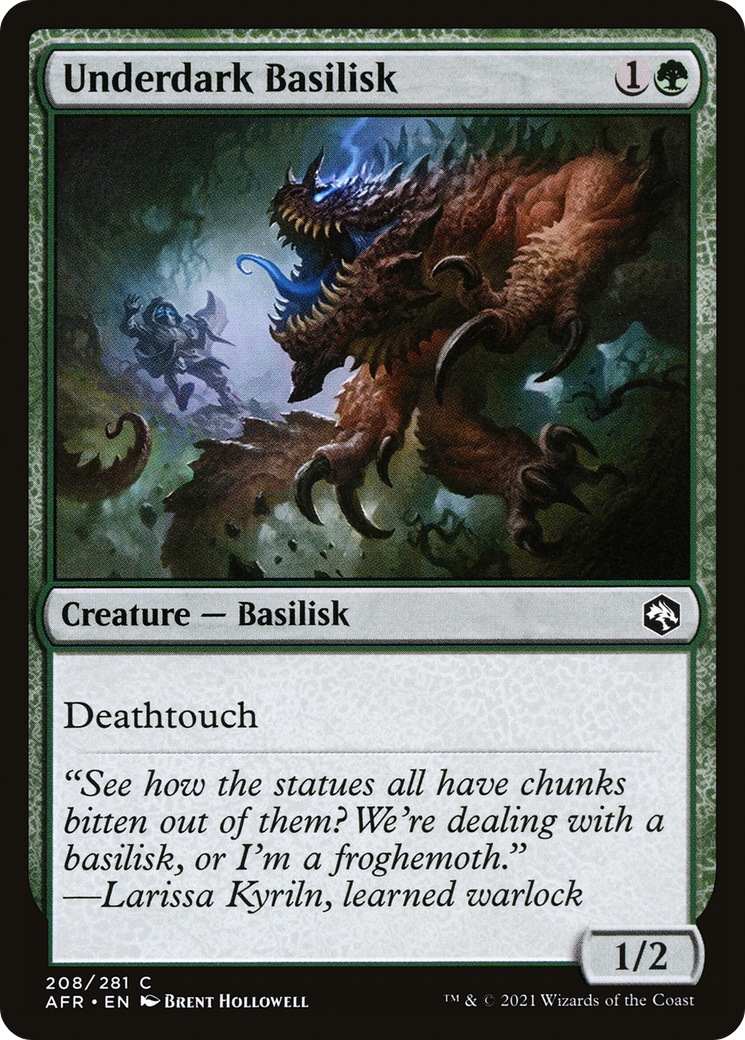 Underdark Basilisk (AFR-208) [Adventures in the Forgotten Realms] MTG Single Wizards of the Coast