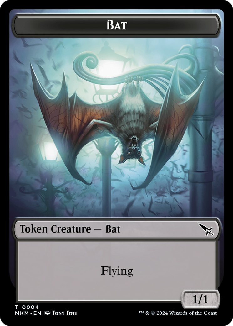 Bat Token [Tokens] Murders at Karlov Manor Tokens MTG Single Magic: The Gathering