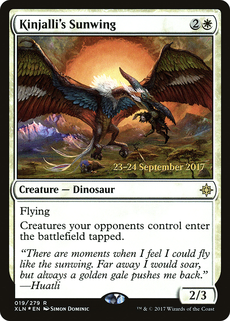 Kinjalli's Sunwing (PRE-019) [Ixalan Promos] Foil MTG Single Wizards of the Coast