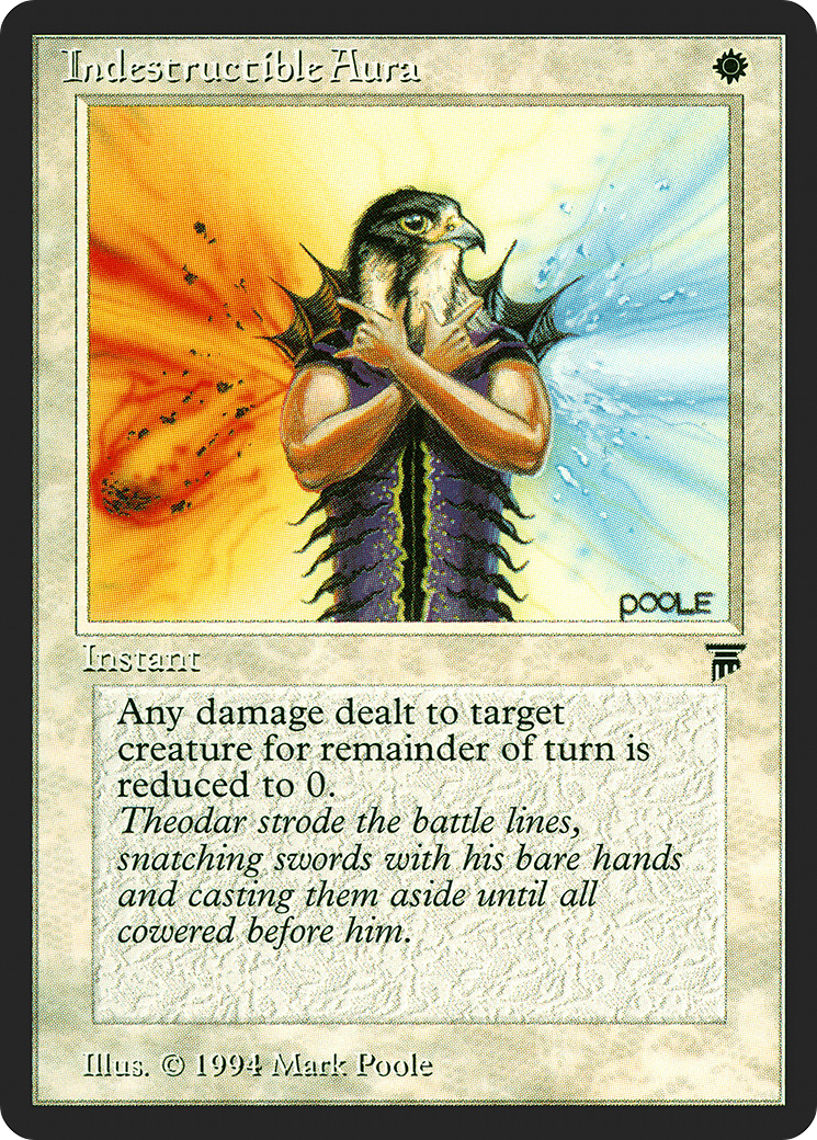Indestructible Aura (LEG-021) [Oldschool] Legends MTG Single Wizards of the Coast