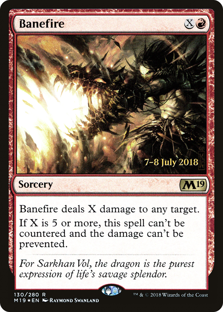 Banefire (PRE-130) [Core Set 2019 Promos] Foil MTG Single Wizards of the Coast