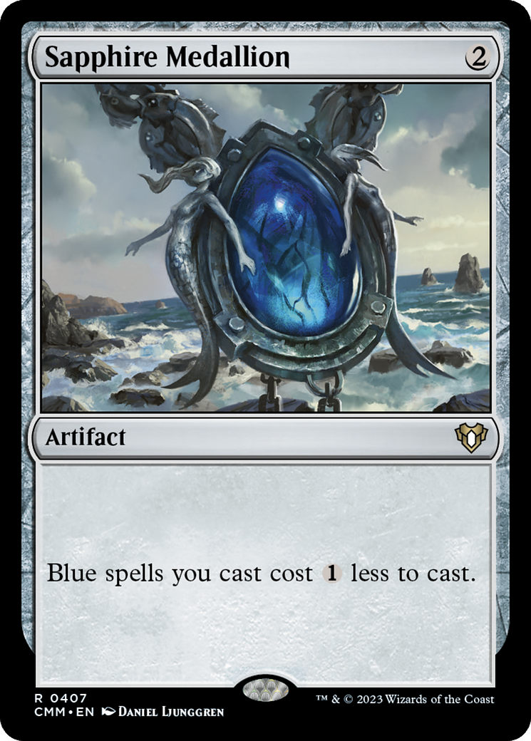 Sapphire Medallion (CMM-407) [Commander Masters] MTG Single Wizards of the Coast