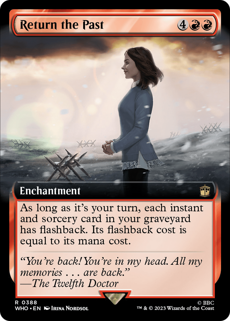 Return the Past (WHO-388) [Doctor Who] (Extended Art) Foil MTG Single Wizards of the Coast
