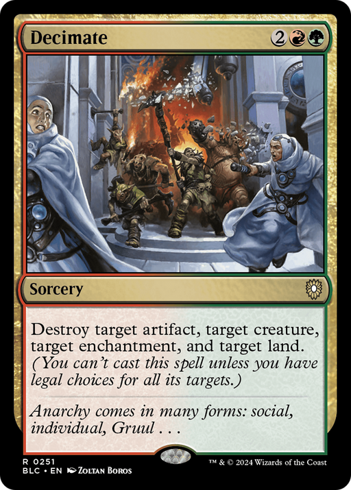 Decimate (BLC-251) [Bloomburrow Commander] MTG Single Wizards of the Coast