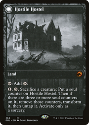 Hostile Hostel // Creeping Inn (DBL-264) [Innistrad: Double Feature] Foil MTG Single Wizards of the Coast