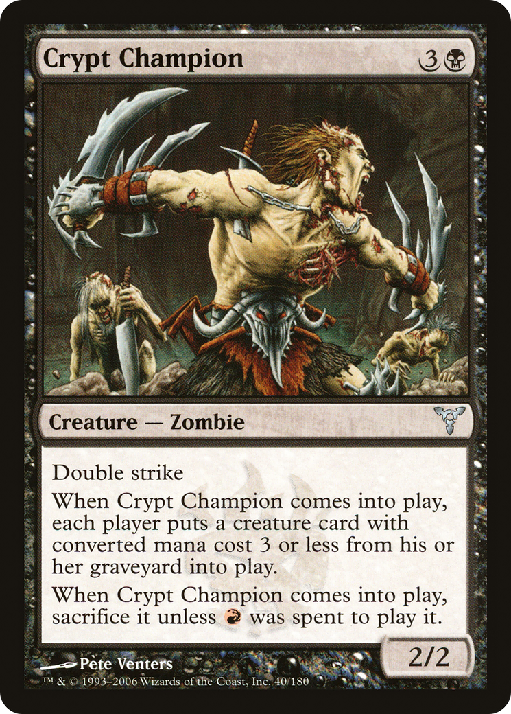 Crypt Champion (DIS-040) [Dissension] Foil MTG Single Wizards of the Coast