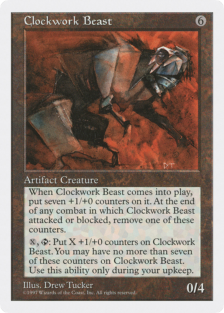 Clockwork Beast (5ED-356) [Fifth Edition] MTG Single Wizards of the Coast