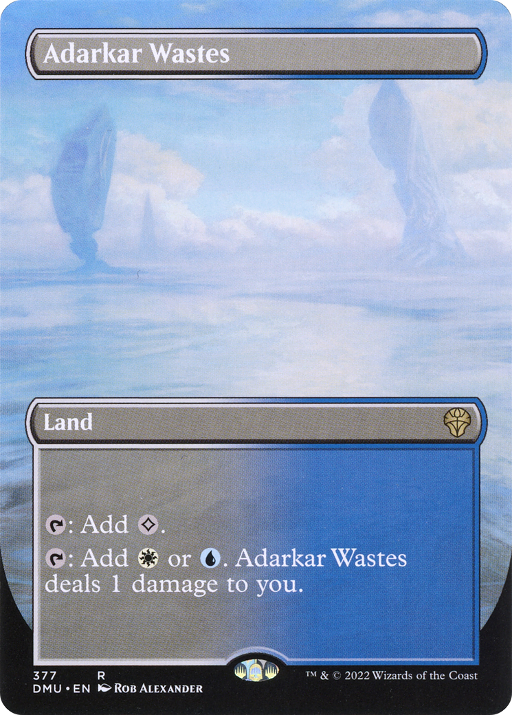 Adarkar Wastes (DMU-377) [Dominaria United] (Borderless) Foil MTG Single Wizards of the Coast