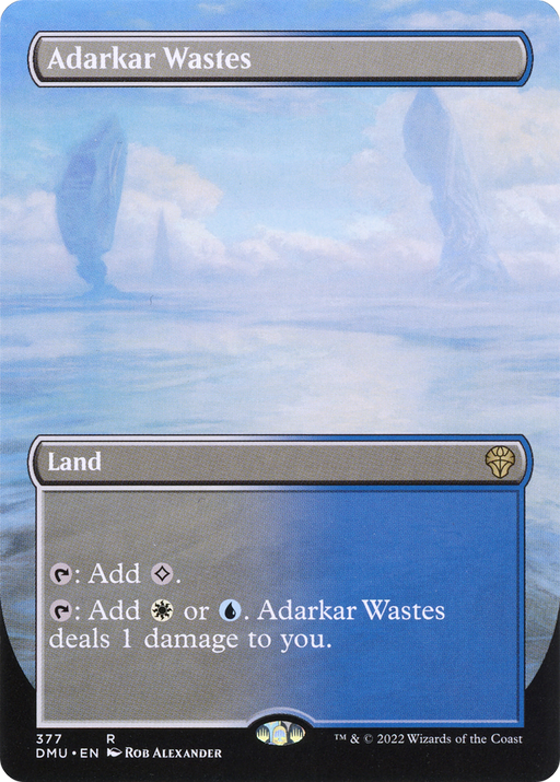 Adarkar Wastes (DMU-377) [Dominaria United] (Borderless) Foil MTG Single Wizards of the Coast