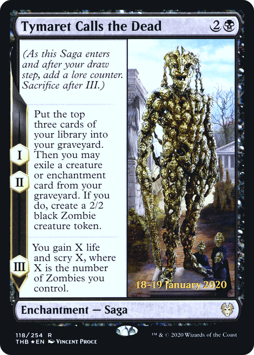 Tymaret Calls the Dead (PRE-118S) [Theros Beyond Death Promos] Foil MTG Single Wizards of the Coast
