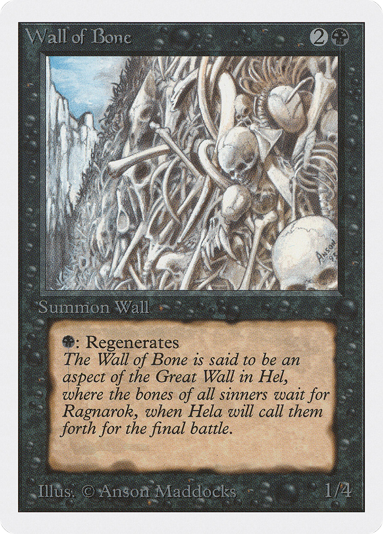Wall of Bone (2ED-133) [Oldschool] Unlimited Edition MTG Single Wizards of the Coast
