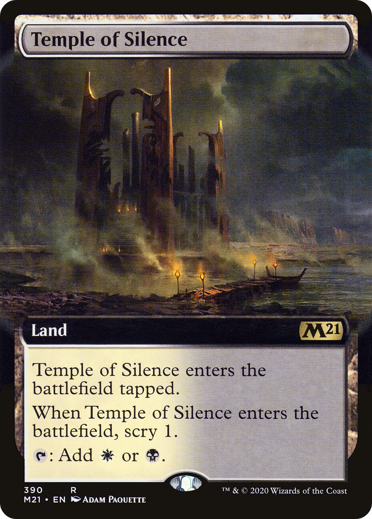 Temple of Silence (M21-390) [Core Set 2021] (Extended Art) Foil MTG Single Wizards of the Coast