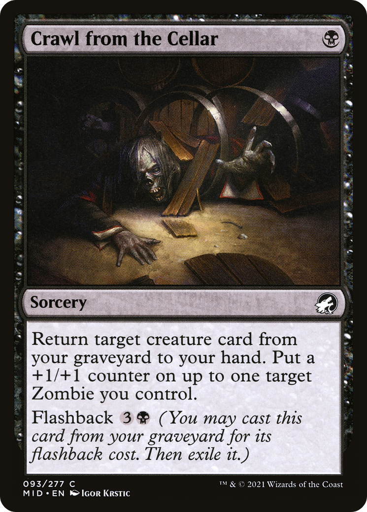 Crawl from the Cellar (MID-093) [Innistrad: Midnight Hunt] Foil MTG Single Wizards of the Coast