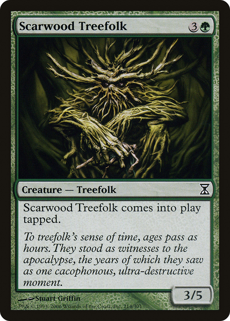 Scarwood Treefolk (TSP-214) [Time Spiral] Foil MTG Single Wizards of the Coast